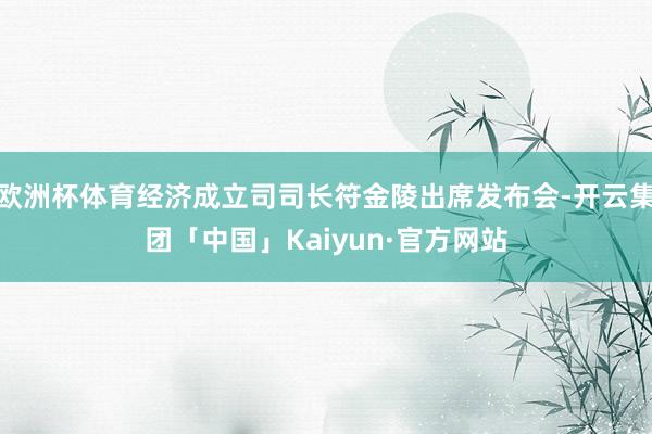 欧洲杯体育经济成立司司长符金陵出席发布会-开云集团「中国」Kaiyun·官方网站