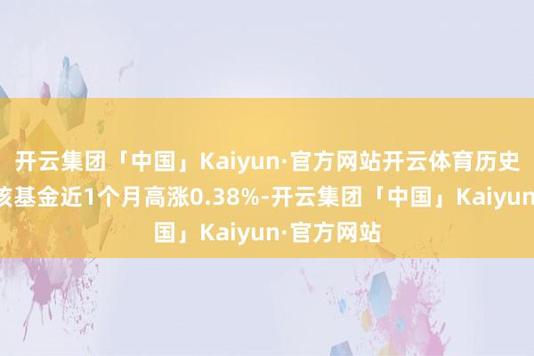 开云集团「中国」Kaiyun·官方网站开云体育历史数据久了该基金近1个月高涨0.38%-开云集团「中国」Kaiyun·官方网站