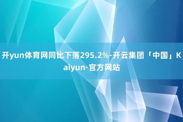 开yun体育网同比下落295.2%-开云集团「中国」Kaiyun·官方网站