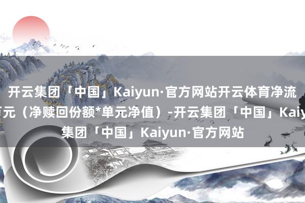 开云集团「中国」Kaiyun·官方网站开云体育净流出5093.01万元（净赎回份额*单元净值）-开云集团「中国」Kaiyun·官方网站